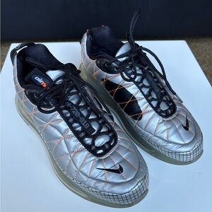 Nike Silver and Black Quilted Air Max Sneakers MX 720-818